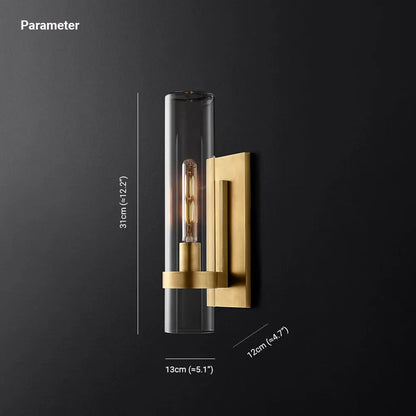Enya Glass Cylinder Modern Wall Light