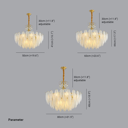Kristy Elegant Pearl/Glass/Metal Chandelier, White
