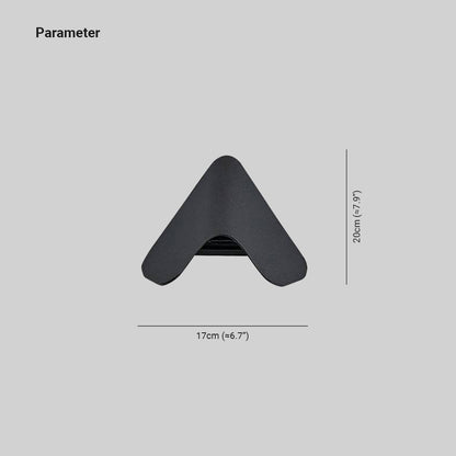 Ray Minimalist Triangle Metal Outdoor Wall Lamp, Balck/White