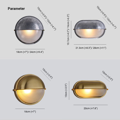 Vorn Modern Round/Ellipse Outdoor Waterproof Wall Lamp. 2 Colors