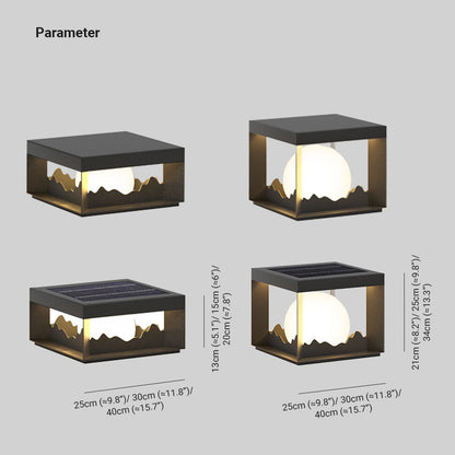 Ray Modern Mountain Metal Outdoor Lamp, Warm Light
