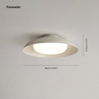 Arisha Nordic Bowl Flush Mount Ceiling Light, White