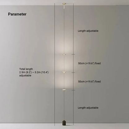 Arisha Full-Length Minimalist Linear Floor Lamp, 3 Bulbs