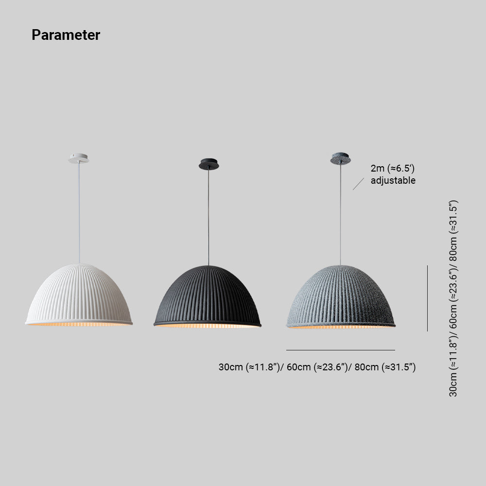 Valentina Modern Semi Resin Pendant Light, Grey/Black/White