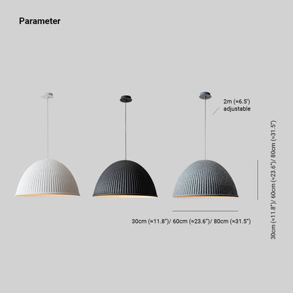 Valentina Modern Semi Resin Pendant Light, Grey/Black/White