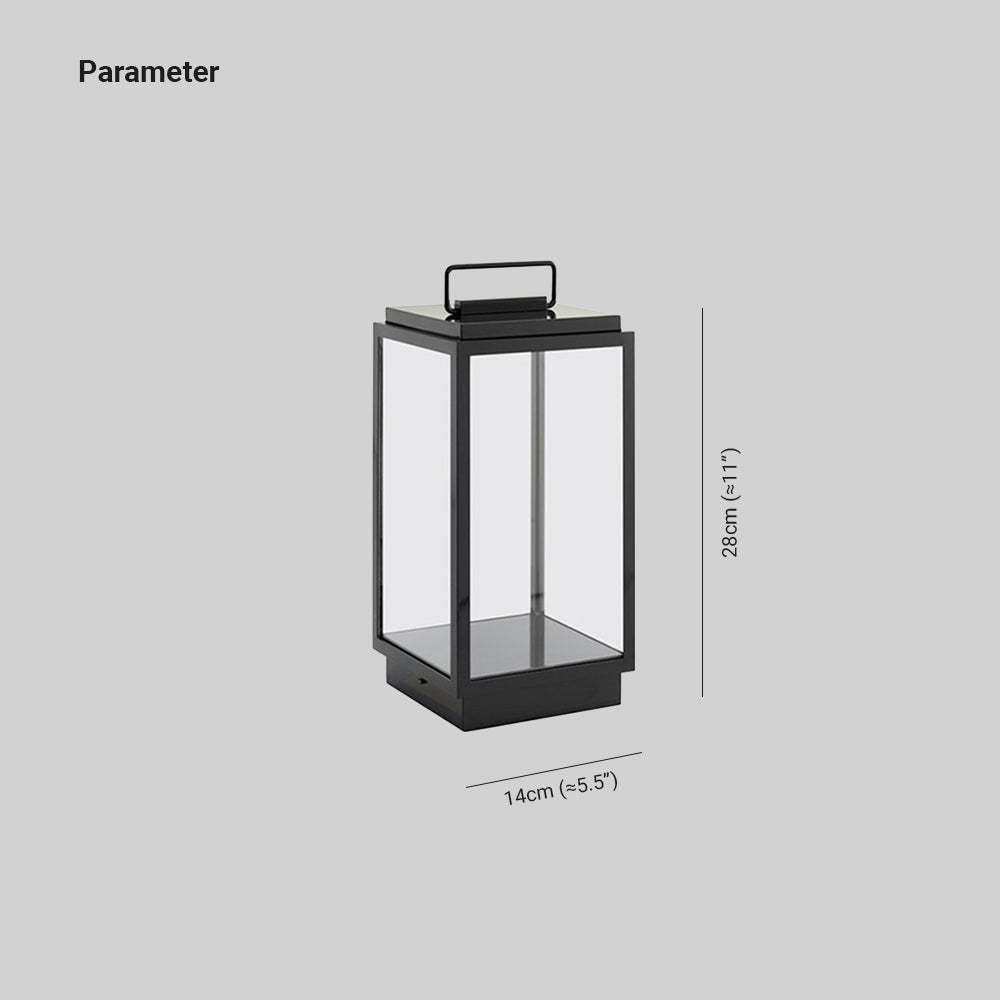 Lampadaire d'extérieur cuboïde minimaliste Ray, câblé, noir
