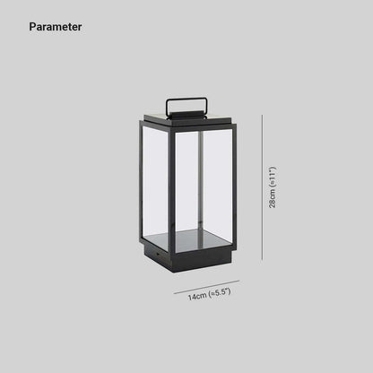 Lampadaire d'extérieur cuboïde minimaliste Ray, câblé, noir