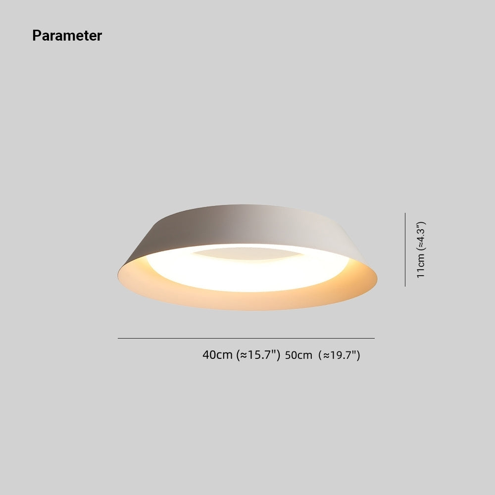 Arisha Nordic Bowl Metal/ Flush Mount Ceiling Light, White