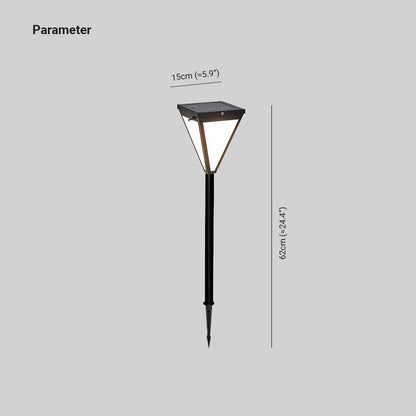 Lampe solaire d'extérieur conique en métal moderne Ray, noir