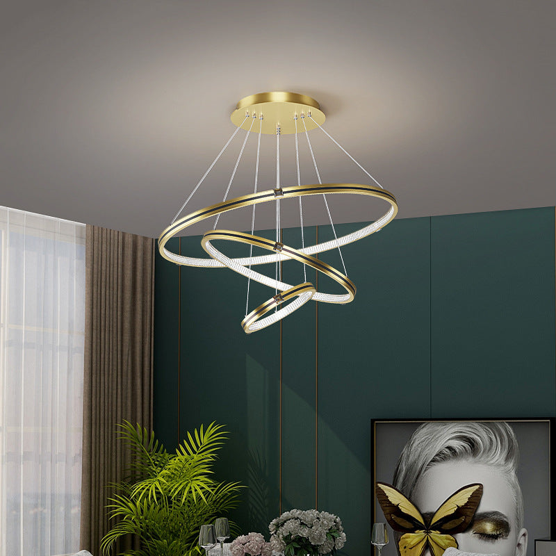 Arisha LED anneaux suspension réglable pour salon et salle à manger