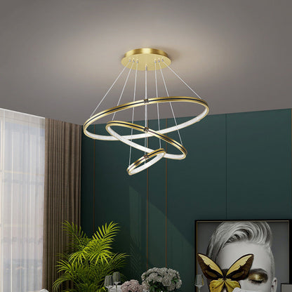 Arisha LED anneaux suspension réglable pour salon et salle à manger