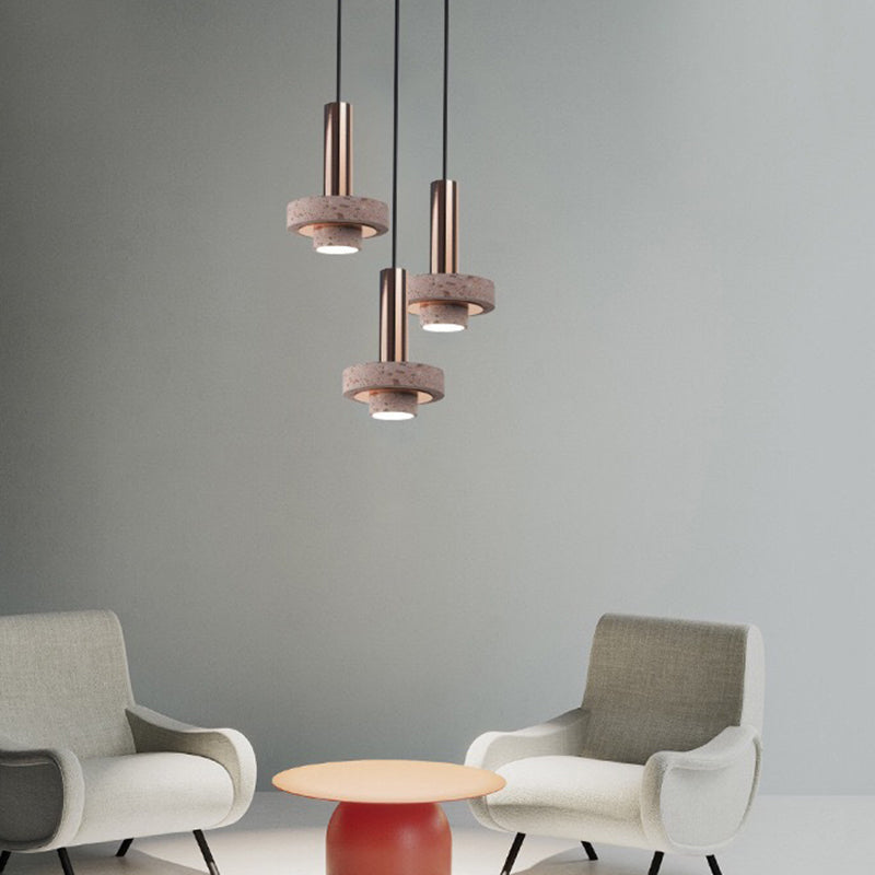 Arisha moderne bunte LED-Pendelleuchte im Art-Deco-Stil, Terrazzo