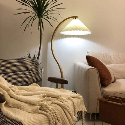 Muto Unique LED Floor Lamp, Wood/Metal, Living Room