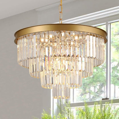 Arisha moderne LED decoratieve luxe hanglamp kristal metaal zwart/gouden ring slaapkamer/woonkamer