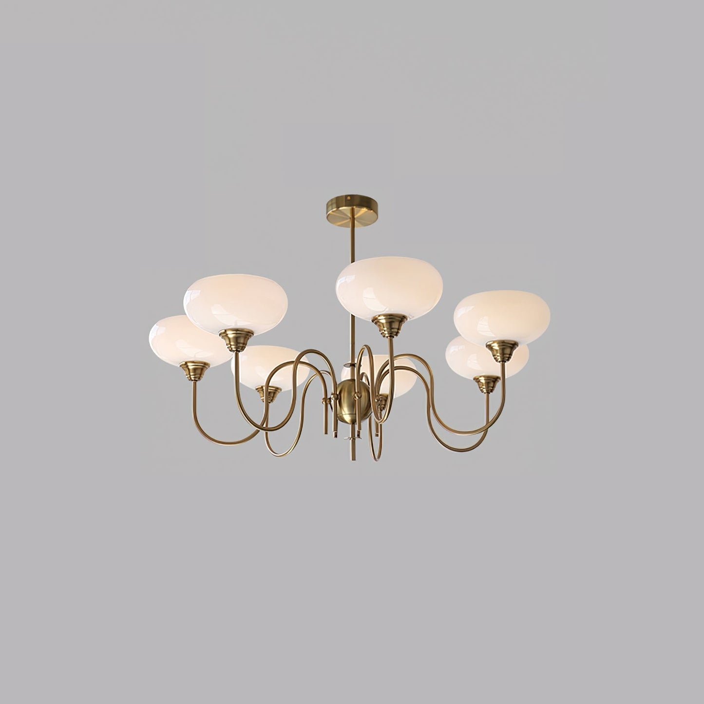 Silva Vintage LED Metall Multi Lampenschirm Cremeweiß Gelbe Glühbirnen Luxus Schlafzimmer Wohnzimmer Pendelleuchte, Gold/Chrom