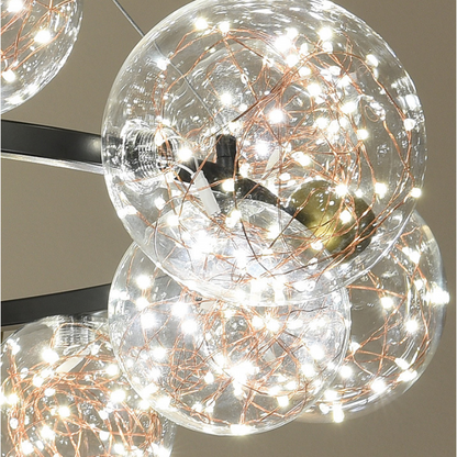 Valentina Art Deco Luminous Sphere Cluster Glass Pendant Light