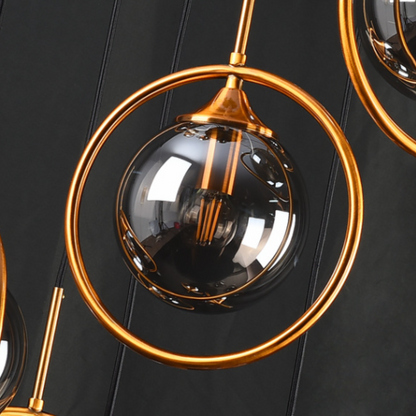 Valentina Modern Spiral Ball Glass Staircase Chandelier