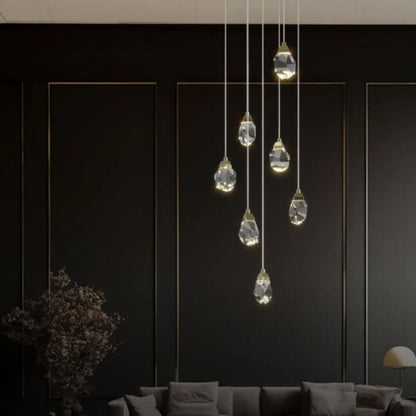 Kristy Design Ball Glass/Metal Pendant Light Gold