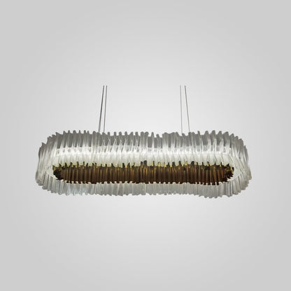 Kristy Modern Luxury Pleated Pendant Light, Circle, /Stainless Steel