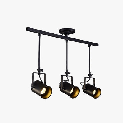 Plafonnier Silva Vintage réglable semi-encastré, noir