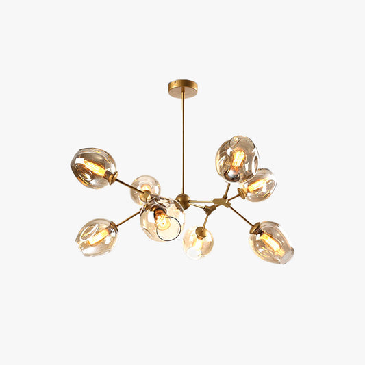 Valentina Modern Bubble Metal Pendant Light, Black/Gold
