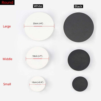 Klyne Minimalist Round/Square Outdoor Wall Lamp LED, Black/White