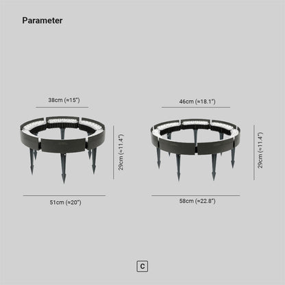 Ray Modern Irregular Metal/Glass Outdoor Ground Light for Trees Black