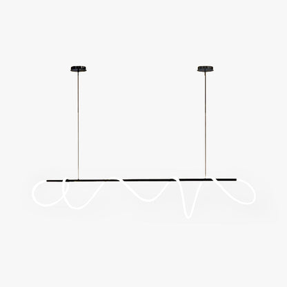 Arisha Curved & Linear Semi Flush Mount Ceiling Light, Gold