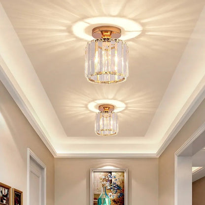 Stonel Modern Metal/Crystal Ceiling Light, 3 Colors