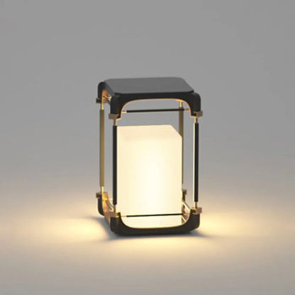Ray Simple Cube/Cuboid Außenstehleuchte, Festverdrahtet/Solar, Schwarz