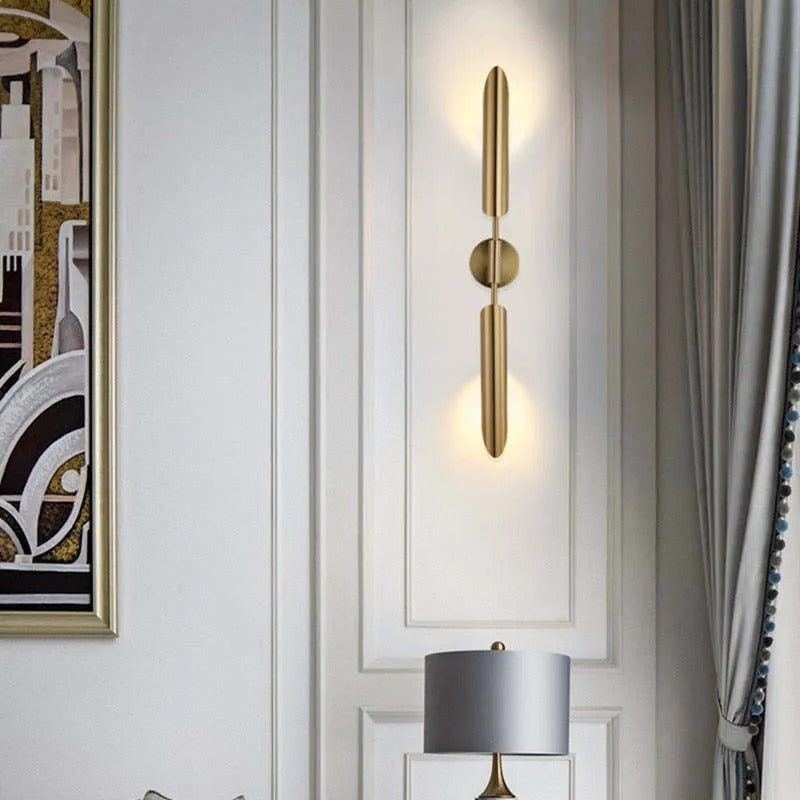 Phira Luxury Double-head Golden Scabbard Wall Lamp