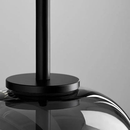 June Minimalist Pendant Light Glass Smoke Gray