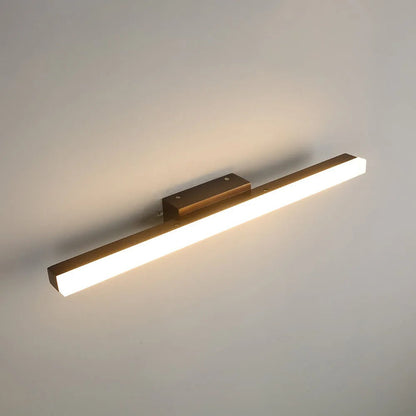 Arisha Modern Minimalist Linear Wooden Wall Lamp, Wood/Walnut