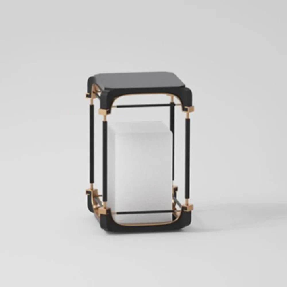 Ray Simple Cube/Cuboid Außenstehleuchte, Festverdrahtet/Solar, Schwarz
