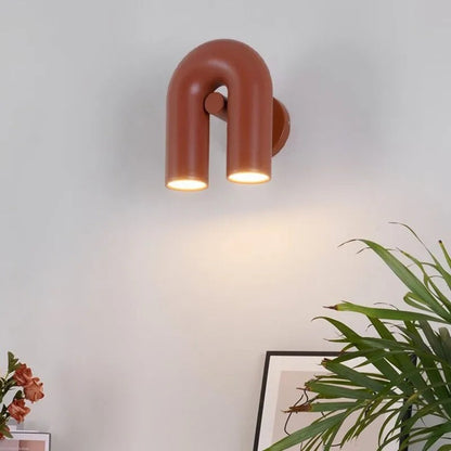 Arisha Wall Lamp U-shaped Design LED Metal, Black/Blue/Gray/Red, Bedroom