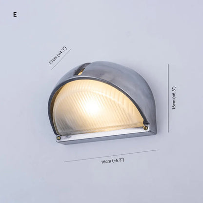 Wyre Wall Lamp Geometric Modern Metal Glass Outdoor