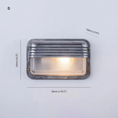Wyre Wall Lamp Geometric Modern Metal Glass Outdoor