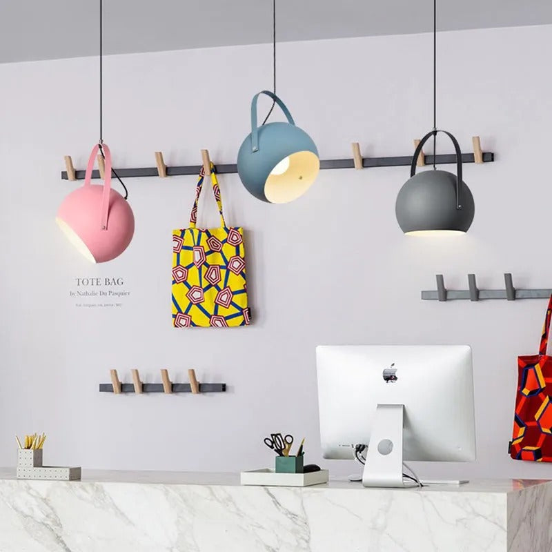 Aira Colorful Art Deco Pendant Light, Spherical,  Bedroom