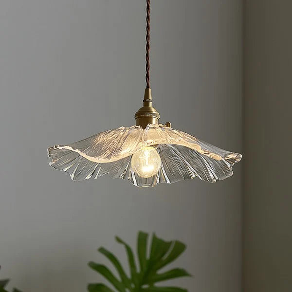 Plafonnier/Suspension en verre Calia Flower