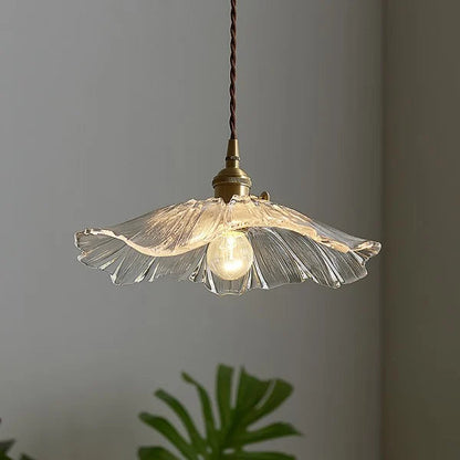 Plafonnier/Suspension en verre Calia Flower