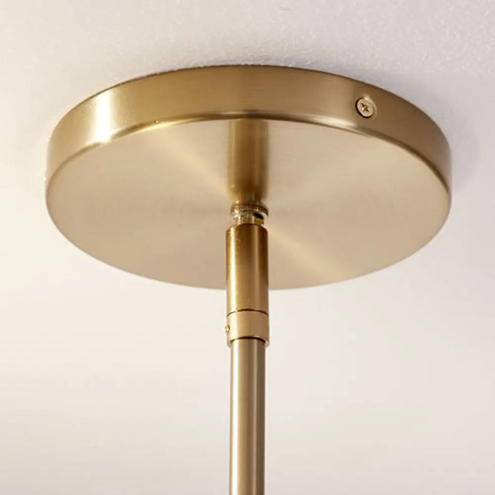 Arisha Lampe à suspension décorative géométrique en métal, noir/doré