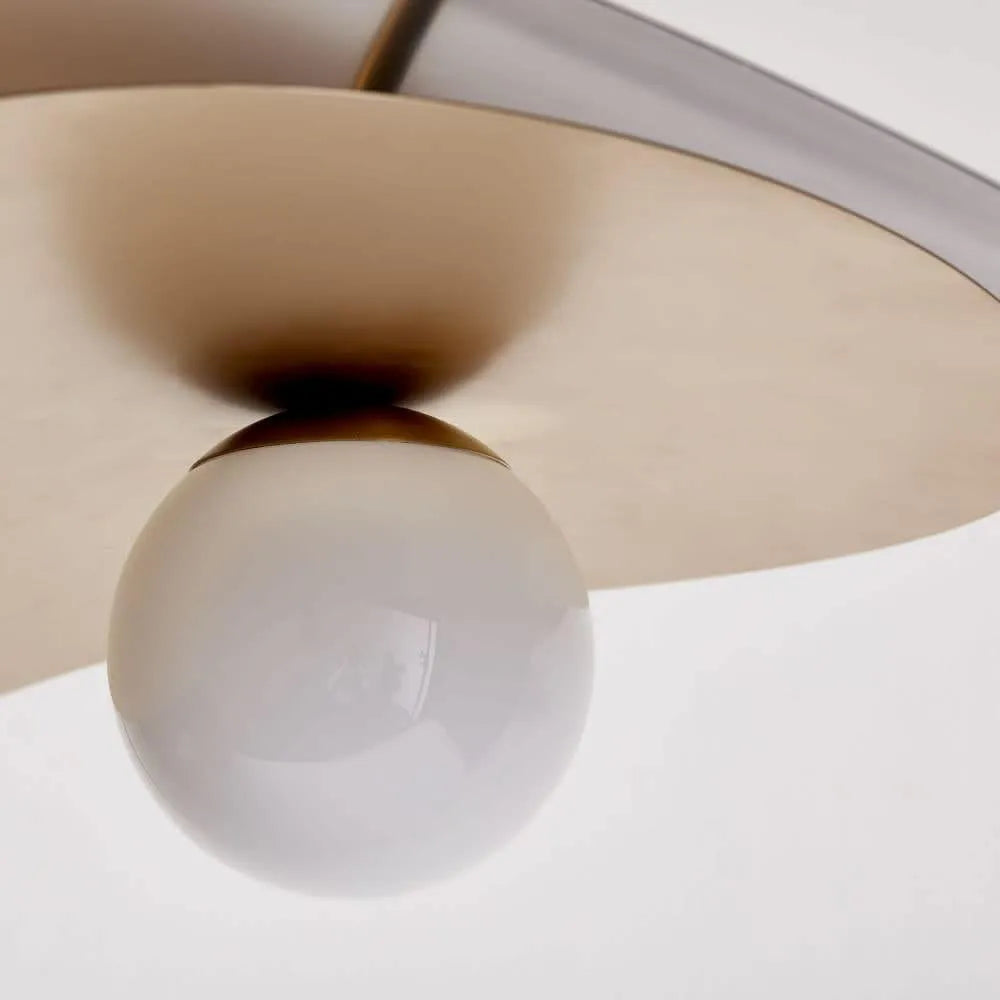 Arisha Lampe à suspension décorative géométrique en métal, noir/doré