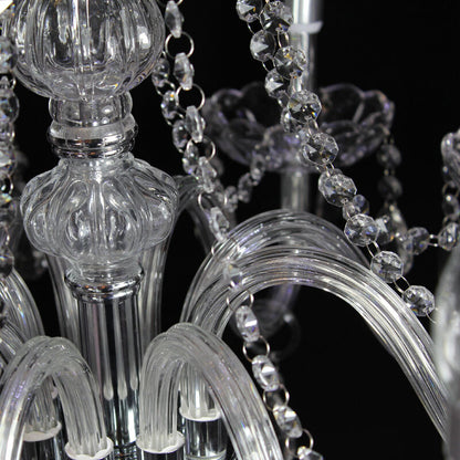 Silva Luxury Candlestick Clear Crystal Chandelier