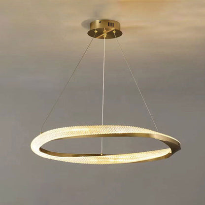 Kristy Pendant Light, Aluminium & Arcylic, 1/2 Rings, 2 Color
