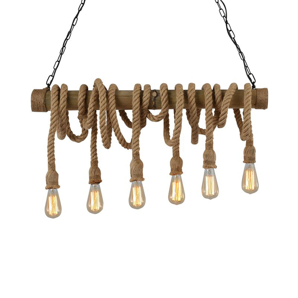 Silva Vintage Retro Resin Pendant Light, flaxen