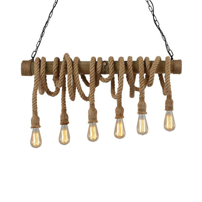Silva Vintage Retro Resin Pendant Light, flaxen