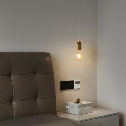 Valentina Modern Simple Pendant Light Copper Walnut Bedroom Dining Room