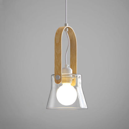 Valentina Minimalist Bowl Shaped Glass Pendant Light, Clear
