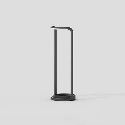 Ray Minimalistische rechteckige Solar-LED-Außenstehleuchte, Schwarz