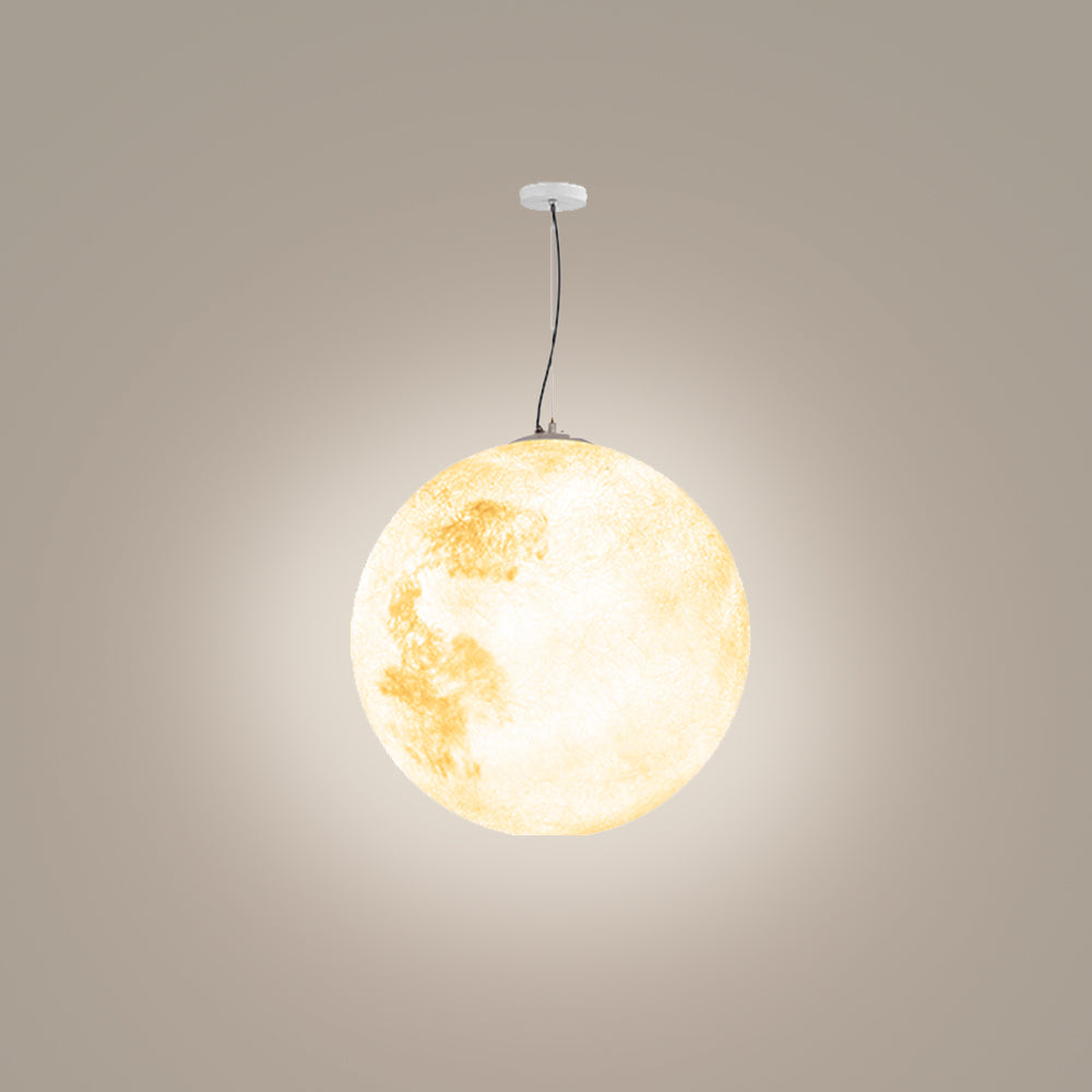 Ray Moon Moderne Bubble Glod Pendelleuchte, Metall/Harz/Fiberglas